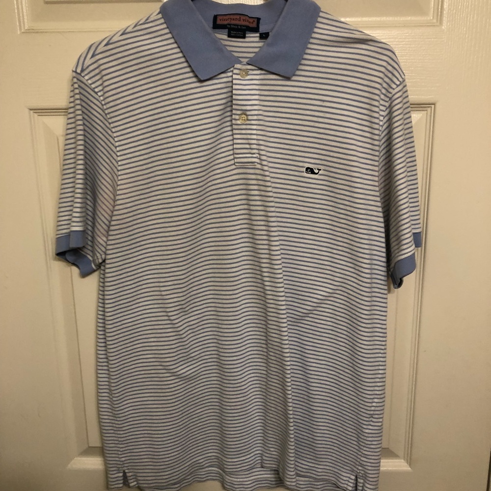 Vineyard Vines Blue Striped Polo Shirt